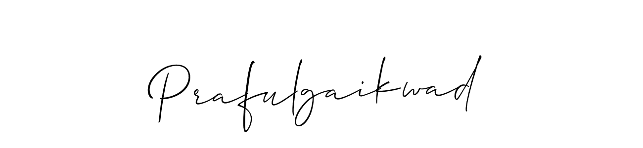 How to make Prafulgaikwad signature? Allison_Script is a professional autograph style. Create handwritten signature for Prafulgaikwad name. Prafulgaikwad signature style 2 images and pictures png