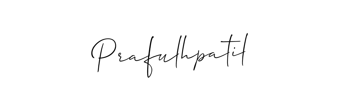 How to make Prafulhpatil name signature. Use Allison_Script style for creating short signs online. This is the latest handwritten sign. Prafulhpatil signature style 2 images and pictures png