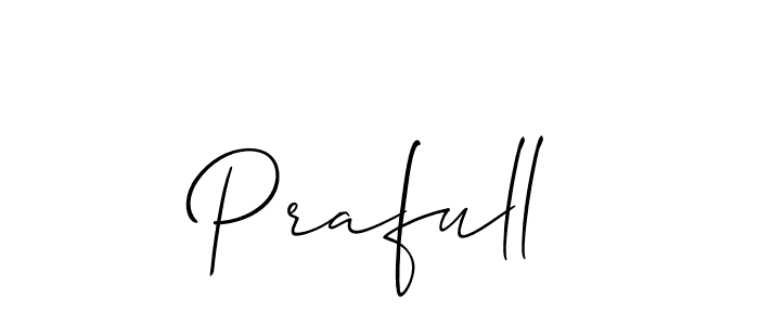 Create a beautiful signature design for name Prafull. With this signature (Allison_Script) fonts, you can make a handwritten signature for free. Prafull signature style 2 images and pictures png