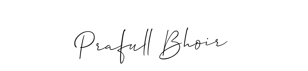 Use a signature maker to create a handwritten signature online. With this signature software, you can design (Allison_Script) your own signature for name Prafull Bhoir. Prafull Bhoir signature style 2 images and pictures png