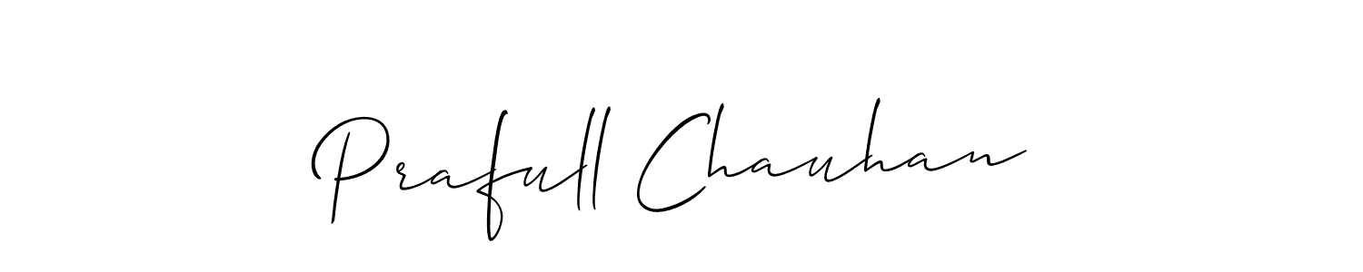 Design your own signature with our free online signature maker. With this signature software, you can create a handwritten (Allison_Script) signature for name Prafull Chauhan. Prafull Chauhan signature style 2 images and pictures png