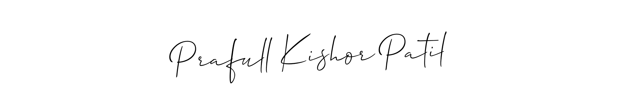 You should practise on your own different ways (Allison_Script) to write your name (Prafull Kishor Patil) in signature. don't let someone else do it for you. Prafull Kishor Patil signature style 2 images and pictures png