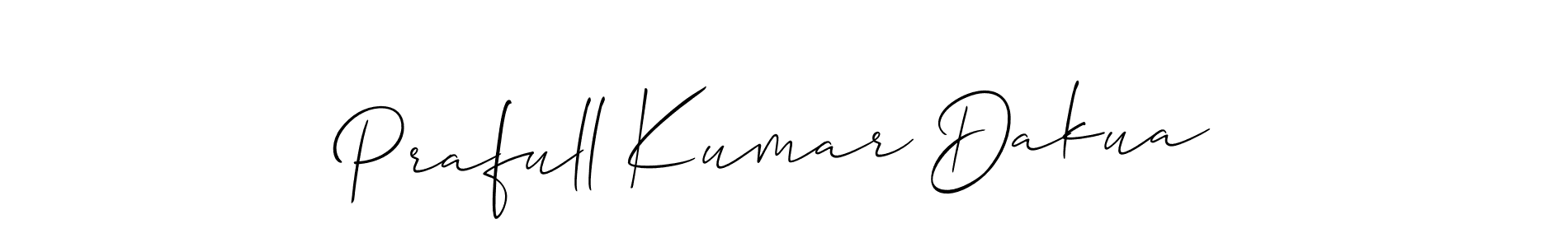 Make a beautiful signature design for name Prafull Kumar Dakua. With this signature (Allison_Script) style, you can create a handwritten signature for free. Prafull Kumar Dakua signature style 2 images and pictures png
