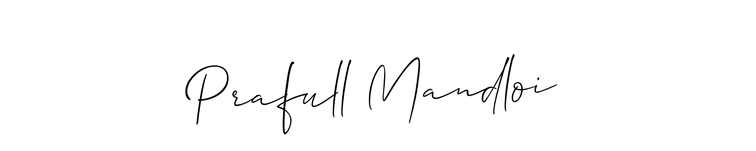 Here are the top 10 professional signature styles for the name Prafull Mandloi. These are the best autograph styles you can use for your name. Prafull Mandloi signature style 2 images and pictures png