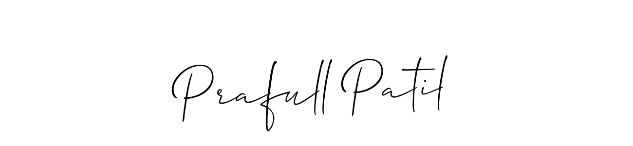 The best way (Allison_Script) to make a short signature is to pick only two or three words in your name. The name Prafull Patil include a total of six letters. For converting this name. Prafull Patil signature style 2 images and pictures png