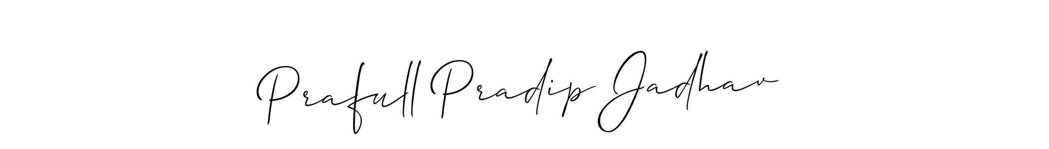 Prafull Pradip Jadhav stylish signature style. Best Handwritten Sign (Allison_Script) for my name. Handwritten Signature Collection Ideas for my name Prafull Pradip Jadhav. Prafull Pradip Jadhav signature style 2 images and pictures png