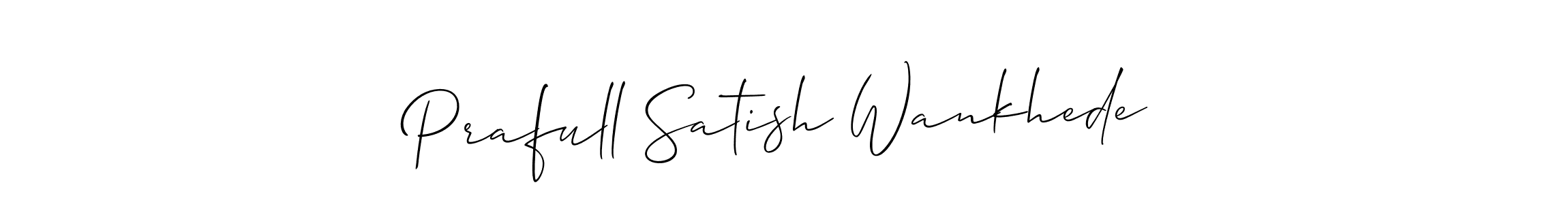 How to make Prafull Satish Wankhede name signature. Use Allison_Script style for creating short signs online. This is the latest handwritten sign. Prafull Satish Wankhede signature style 2 images and pictures png