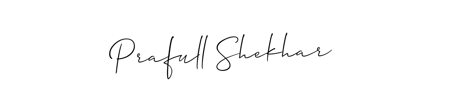 How to make Prafull Shekhar signature? Allison_Script is a professional autograph style. Create handwritten signature for Prafull Shekhar name. Prafull Shekhar signature style 2 images and pictures png