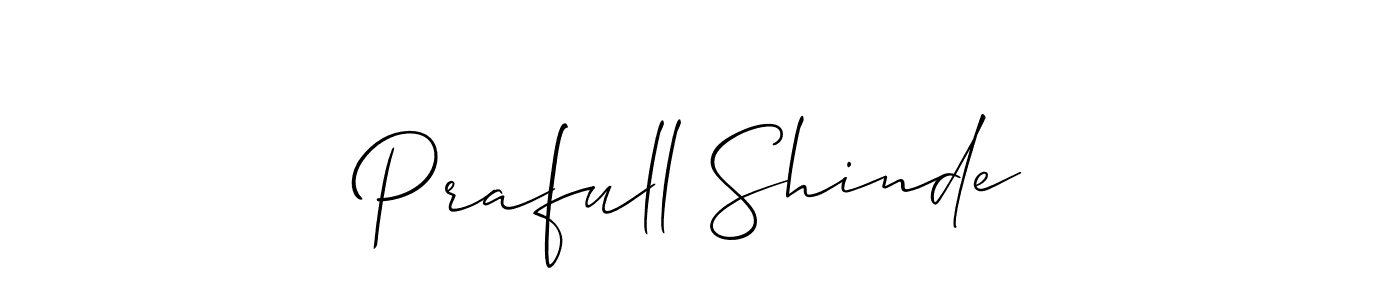 Allison_Script is a professional signature style that is perfect for those who want to add a touch of class to their signature. It is also a great choice for those who want to make their signature more unique. Get Prafull Shinde name to fancy signature for free. Prafull Shinde signature style 2 images and pictures png