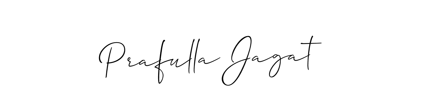 Similarly Allison_Script is the best handwritten signature design. Signature creator online .You can use it as an online autograph creator for name Prafulla Jagat. Prafulla Jagat signature style 2 images and pictures png