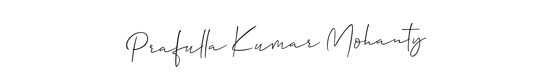 Create a beautiful signature design for name Prafulla Kumar Mohanty. With this signature (Allison_Script) fonts, you can make a handwritten signature for free. Prafulla Kumar Mohanty signature style 2 images and pictures png
