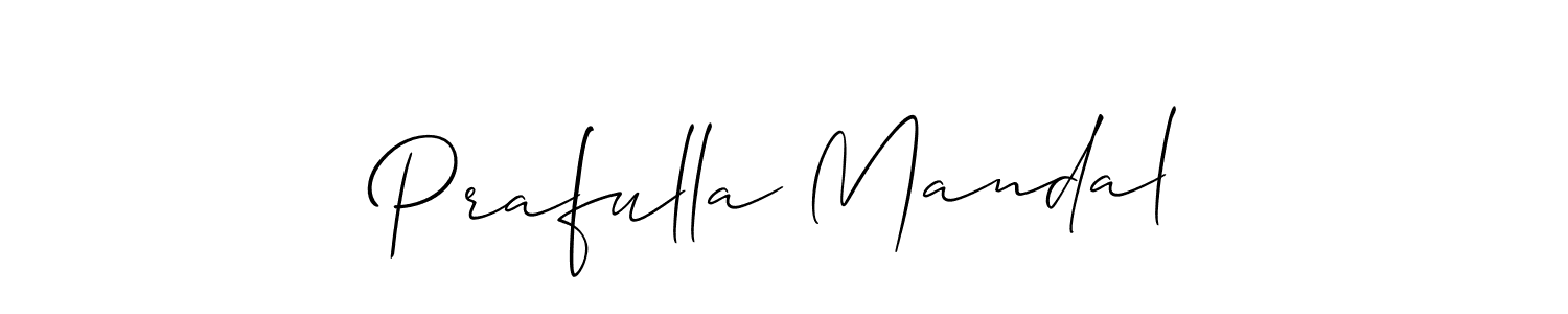 Create a beautiful signature design for name Prafulla Mandal. With this signature (Allison_Script) fonts, you can make a handwritten signature for free. Prafulla Mandal signature style 2 images and pictures png