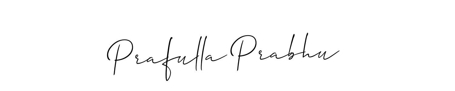 How to make Prafulla Prabhu name signature. Use Allison_Script style for creating short signs online. This is the latest handwritten sign. Prafulla Prabhu signature style 2 images and pictures png