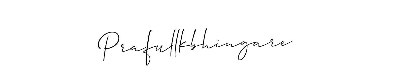 Similarly Allison_Script is the best handwritten signature design. Signature creator online .You can use it as an online autograph creator for name Prafullkbhingare. Prafullkbhingare signature style 2 images and pictures png