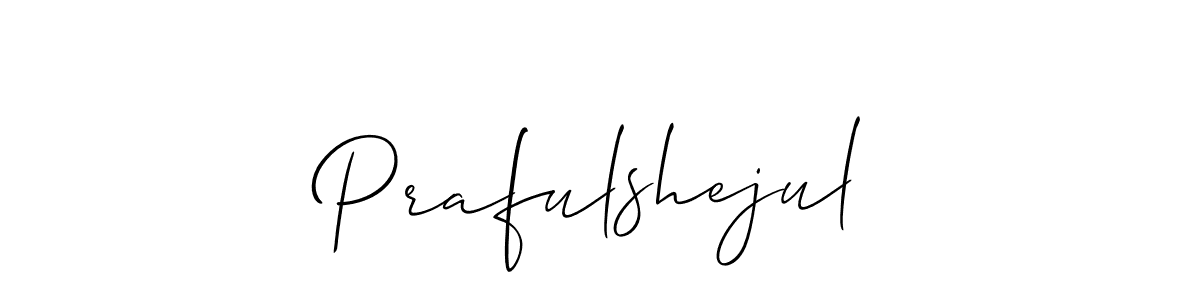 Make a short Prafulshejul signature style. Manage your documents anywhere anytime using Allison_Script. Create and add eSignatures, submit forms, share and send files easily. Prafulshejul signature style 2 images and pictures png