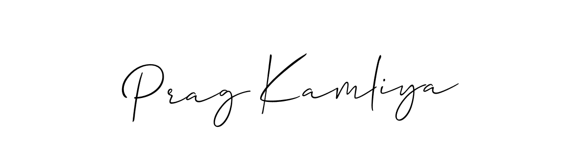 Best and Professional Signature Style for Prag Kamliya. Allison_Script Best Signature Style Collection. Prag Kamliya signature style 2 images and pictures png