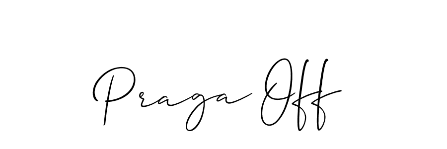 Make a beautiful signature design for name Praga Off. With this signature (Allison_Script) style, you can create a handwritten signature for free. Praga Off signature style 2 images and pictures png