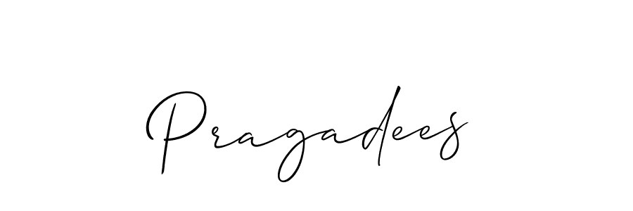 You can use this online signature creator to create a handwritten signature for the name Pragadees. This is the best online autograph maker. Pragadees signature style 2 images and pictures png