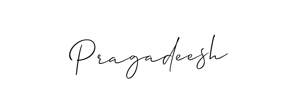 Also we have Pragadeesh name is the best signature style. Create professional handwritten signature collection using Allison_Script autograph style. Pragadeesh signature style 2 images and pictures png