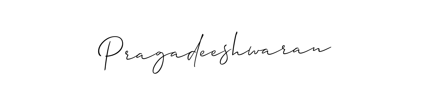 It looks lik you need a new signature style for name Pragadeeshwaran. Design unique handwritten (Allison_Script) signature with our free signature maker in just a few clicks. Pragadeeshwaran signature style 2 images and pictures png