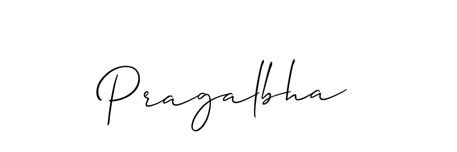 How to make Pragalbha name signature. Use Allison_Script style for creating short signs online. This is the latest handwritten sign. Pragalbha signature style 2 images and pictures png