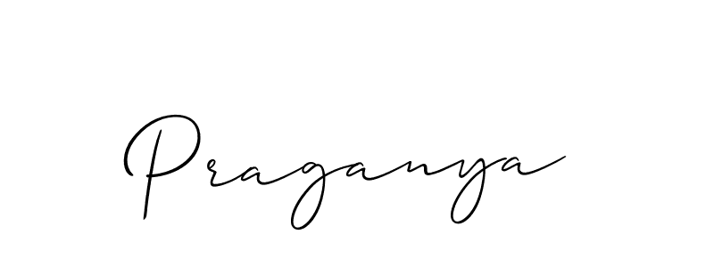 Design your own signature with our free online signature maker. With this signature software, you can create a handwritten (Allison_Script) signature for name Praganya. Praganya signature style 2 images and pictures png