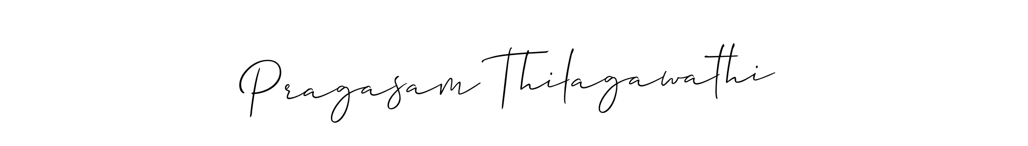 You should practise on your own different ways (Allison_Script) to write your name (Pragasam Thilagawathi) in signature. don't let someone else do it for you. Pragasam Thilagawathi signature style 2 images and pictures png