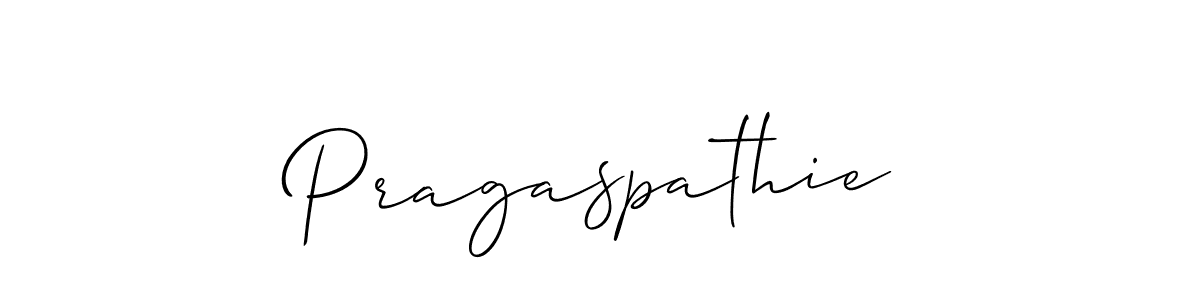Design your own signature with our free online signature maker. With this signature software, you can create a handwritten (Allison_Script) signature for name Pragaspathie. Pragaspathie signature style 2 images and pictures png