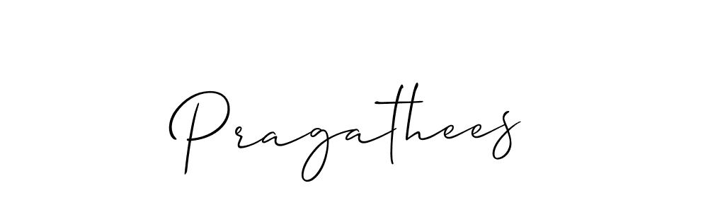 Also You can easily find your signature by using the search form. We will create Pragathees name handwritten signature images for you free of cost using Allison_Script sign style. Pragathees signature style 2 images and pictures png