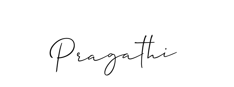 How to make Pragathi name signature. Use Allison_Script style for creating short signs online. This is the latest handwritten sign. Pragathi signature style 2 images and pictures png