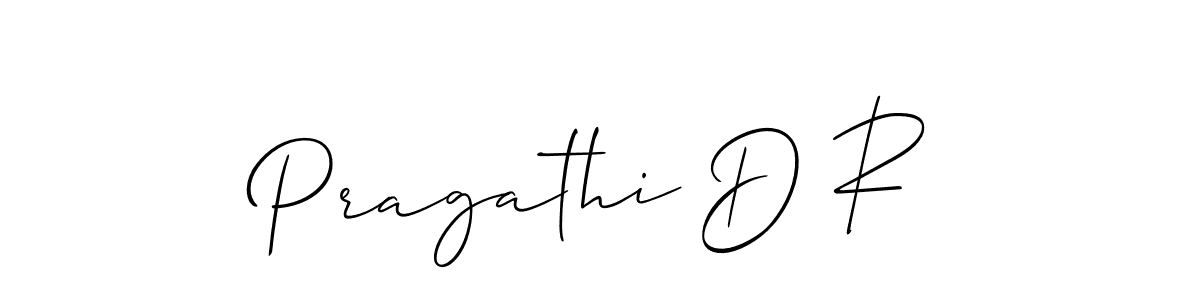 Also we have Pragathi D R name is the best signature style. Create professional handwritten signature collection using Allison_Script autograph style. Pragathi D R signature style 2 images and pictures png