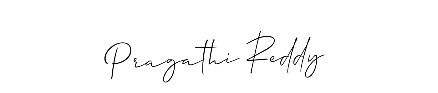 How to make Pragathi Reddy signature? Allison_Script is a professional autograph style. Create handwritten signature for Pragathi Reddy name. Pragathi Reddy signature style 2 images and pictures png