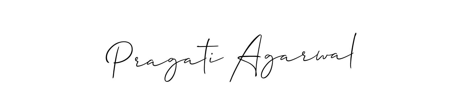 Use a signature maker to create a handwritten signature online. With this signature software, you can design (Allison_Script) your own signature for name Pragati Agarwal. Pragati Agarwal signature style 2 images and pictures png