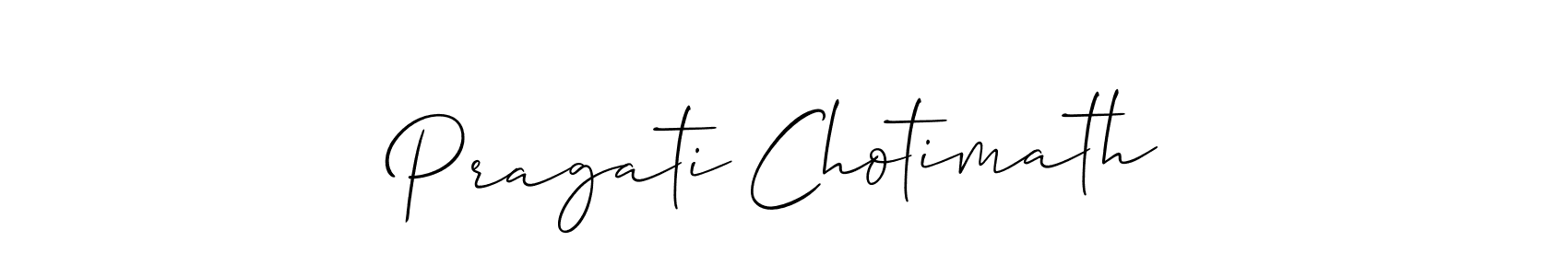 Also we have Pragati Chotimath name is the best signature style. Create professional handwritten signature collection using Allison_Script autograph style. Pragati Chotimath signature style 2 images and pictures png