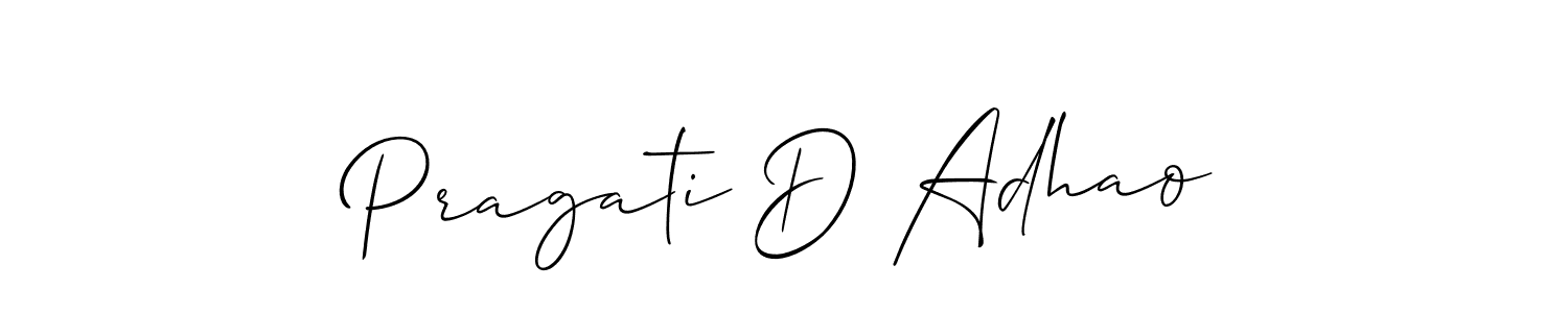if you are searching for the best signature style for your name Pragati D Adhao. so please give up your signature search. here we have designed multiple signature styles  using Allison_Script. Pragati D Adhao signature style 2 images and pictures png