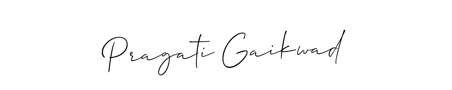 Also we have Pragati Gaikwad name is the best signature style. Create professional handwritten signature collection using Allison_Script autograph style. Pragati Gaikwad signature style 2 images and pictures png