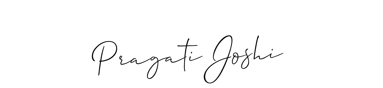Also You can easily find your signature by using the search form. We will create Pragati Joshi name handwritten signature images for you free of cost using Allison_Script sign style. Pragati Joshi signature style 2 images and pictures png