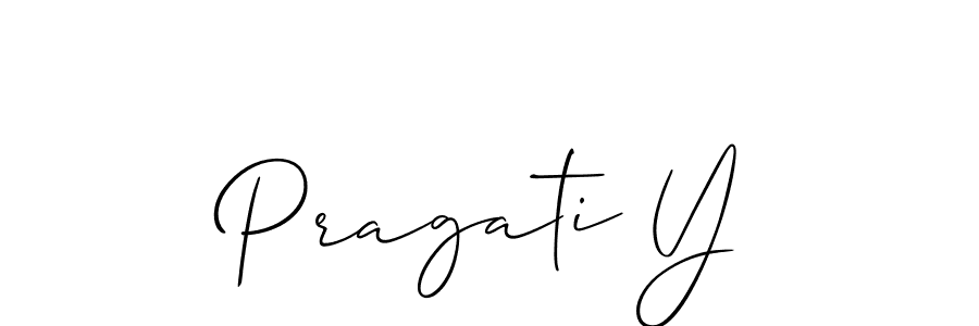 How to Draw Pragati Y signature style? Allison_Script is a latest design signature styles for name Pragati Y. Pragati Y signature style 2 images and pictures png