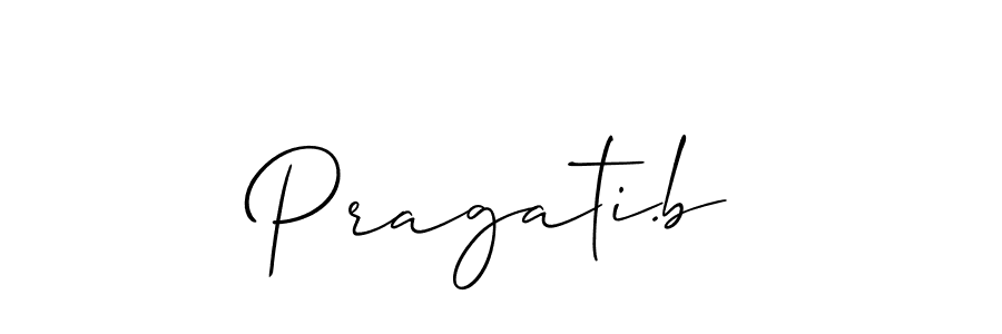 Make a beautiful signature design for name Pragati.b. Use this online signature maker to create a handwritten signature for free. Pragati.b signature style 2 images and pictures png