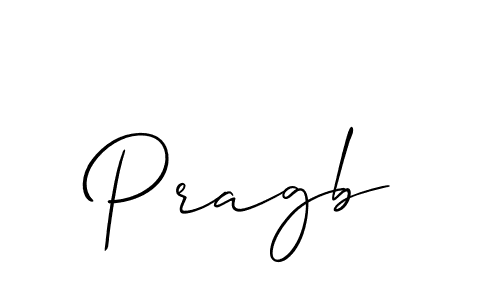 Make a beautiful signature design for name Pragb. With this signature (Allison_Script) style, you can create a handwritten signature for free. Pragb signature style 2 images and pictures png