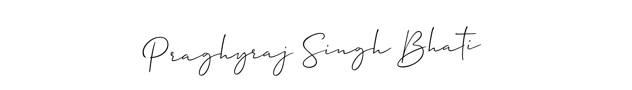 How to make Praghyraj Singh Bhati signature? Allison_Script is a professional autograph style. Create handwritten signature for Praghyraj Singh Bhati name. Praghyraj Singh Bhati signature style 2 images and pictures png