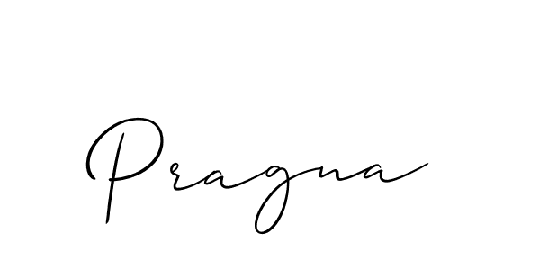 How to make Pragna signature? Allison_Script is a professional autograph style. Create handwritten signature for Pragna name. Pragna signature style 2 images and pictures png