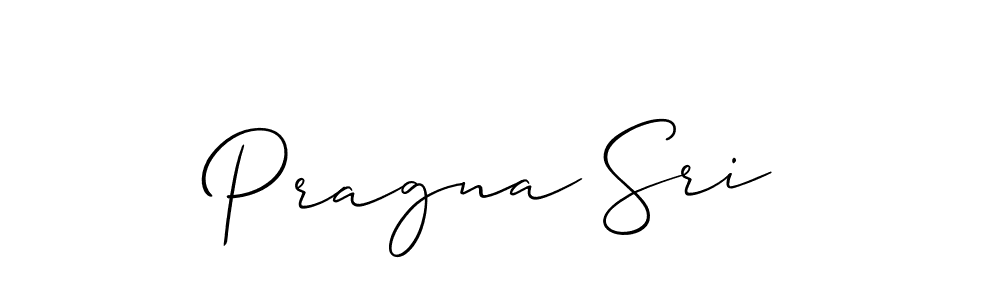 Create a beautiful signature design for name Pragna Sri. With this signature (Allison_Script) fonts, you can make a handwritten signature for free. Pragna Sri signature style 2 images and pictures png