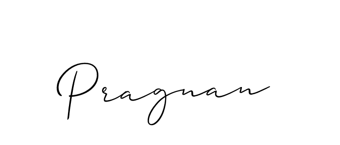 Make a beautiful signature design for name Pragnan. With this signature (Allison_Script) style, you can create a handwritten signature for free. Pragnan signature style 2 images and pictures png