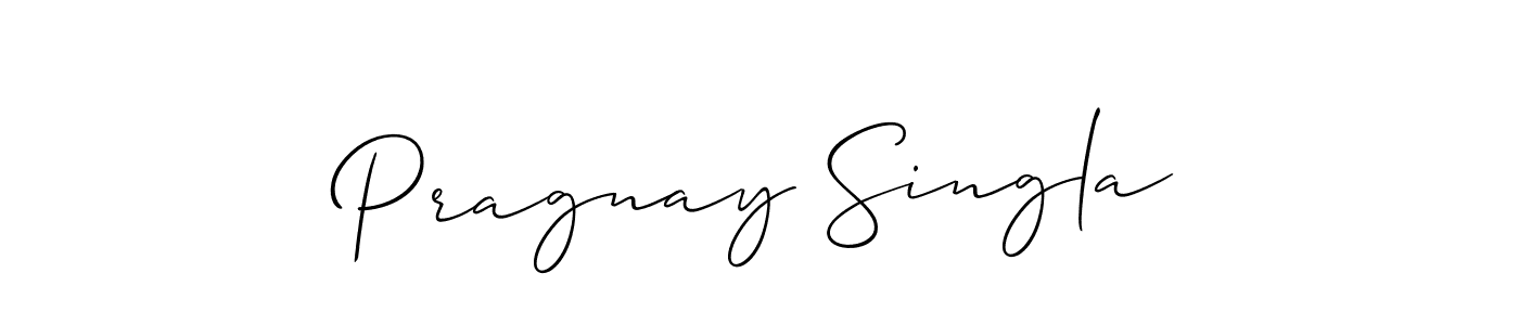 Make a short Pragnay Singla signature style. Manage your documents anywhere anytime using Allison_Script. Create and add eSignatures, submit forms, share and send files easily. Pragnay Singla signature style 2 images and pictures png