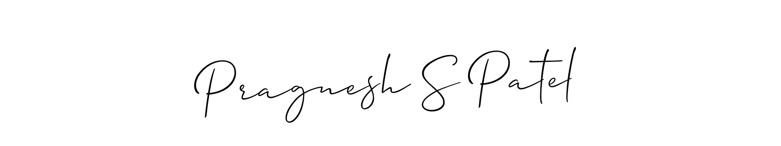 How to make Pragnesh S Patel signature? Allison_Script is a professional autograph style. Create handwritten signature for Pragnesh S Patel name. Pragnesh S Patel signature style 2 images and pictures png