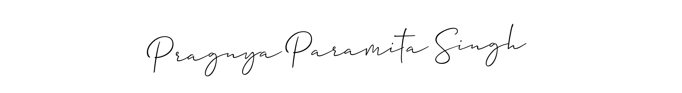 Make a beautiful signature design for name Pragnya Paramita Singh. With this signature (Allison_Script) style, you can create a handwritten signature for free. Pragnya Paramita Singh signature style 2 images and pictures png