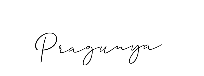 Pragunya stylish signature style. Best Handwritten Sign (Allison_Script) for my name. Handwritten Signature Collection Ideas for my name Pragunya. Pragunya signature style 2 images and pictures png