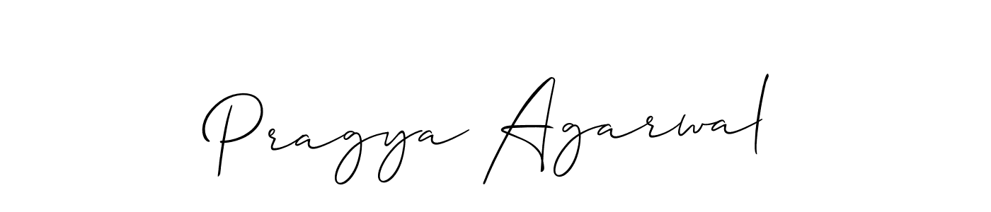 Create a beautiful signature design for name Pragya Agarwal. With this signature (Allison_Script) fonts, you can make a handwritten signature for free. Pragya Agarwal signature style 2 images and pictures png