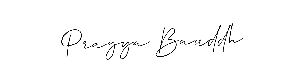 Make a beautiful signature design for name Pragya Bauddh. With this signature (Allison_Script) style, you can create a handwritten signature for free. Pragya Bauddh signature style 2 images and pictures png